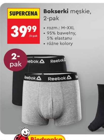 Bokserki męskie 2-pak Reebok