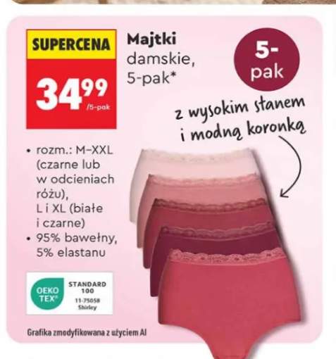 Majtki damskie 5-pak
