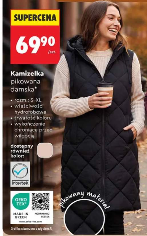 Kamizelka pikowana damska Clevé