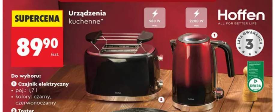 Czajnik elektryczny 1,7 l Hoffen +1 wariant