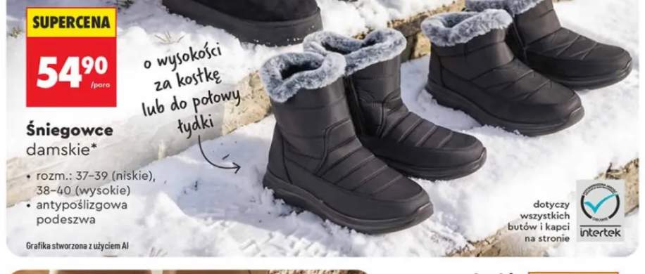 Śniegowce damskie o wysokości za kostkę Clevé +1 wariant