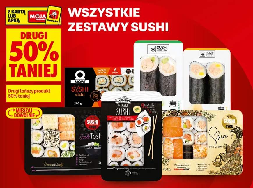Zestawy sushi +5 wariantów