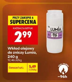 Wkład olejowy do zniczy Lumia