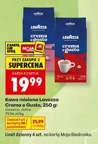 Kawa mielona Lavazza Crema e Gusto classico +1 wariant