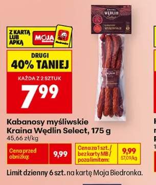 Kabanosy myśliwskie Kraina Wędlin Select