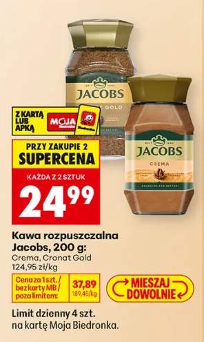 Kawa rozpuszczalna Jacobs Crema +1 wariant