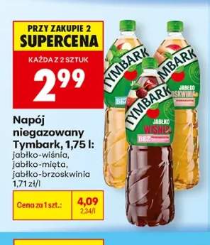 Napój niegazowany jabłko-wiśnia Tymbark +2 warianty