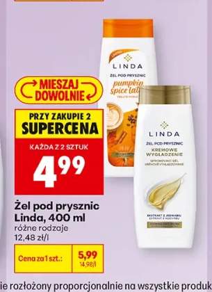 Żel pod prysznic Kremowe Wygładzenie Linda +1 wariant