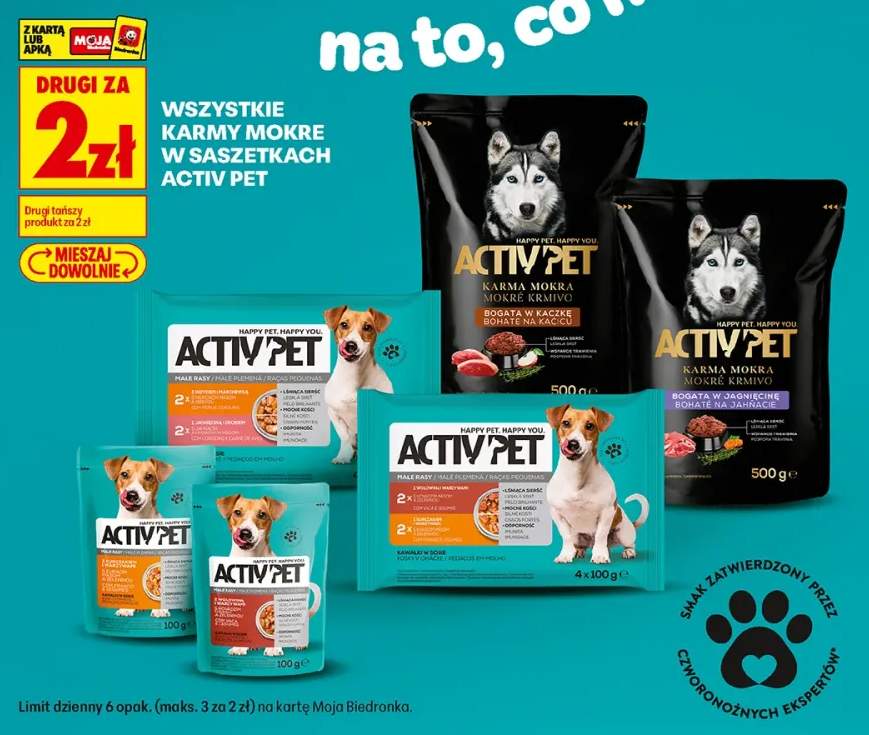 Karma mokra dla psów bogata w kaczkę Activ'Pet +6 wariantów
