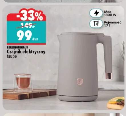 Czajnik elektryczny taupe BerlingerHaus