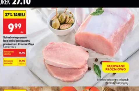 Schab wieprzowy bez kości pakowany próżniowo Kraina Mięs