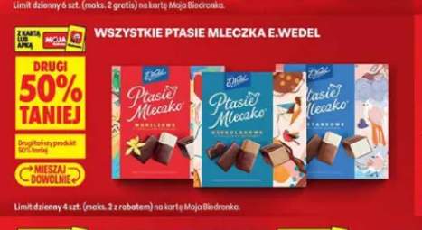 Ptasie Mleczko E.Wedel +3 warianty