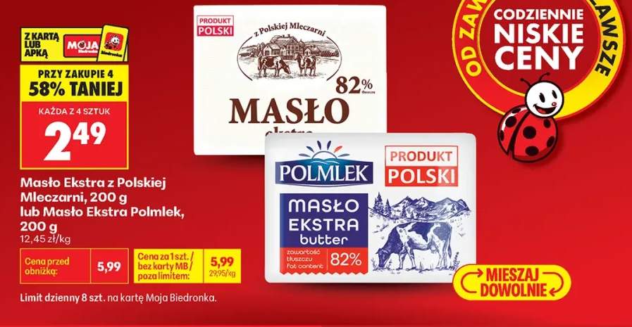 Masło Ekstra Polmlek +1 wariant
