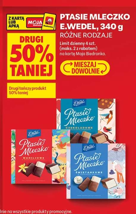 Ptasie Mleczko czekoladowe E.Wedel +2 warianty