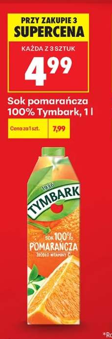 Sok pomarańcza Tymbark 100%