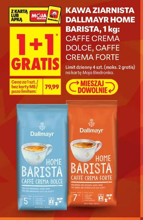 Kawa ziarnista Dallmayr Home Barista Caffe Crema Dolce +1 wariant