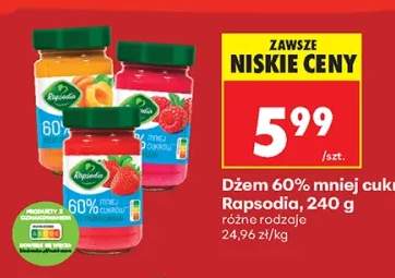 Dżem 60% mniej cukru Rapsodia