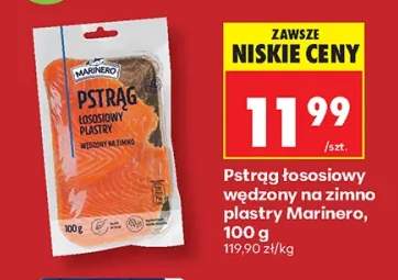Pstrąg łososiowy wędzony na zimno plastry Marinero