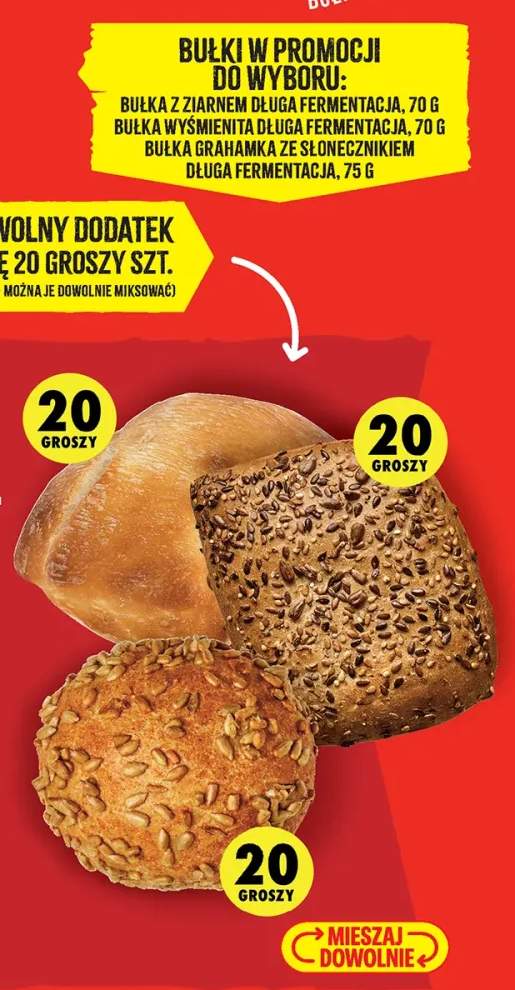 Bułka wyśmienita długa fermentacja +2 warianty