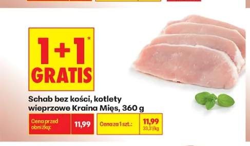 Schab bez kości kotlety wieprzowe Kraina Mięs