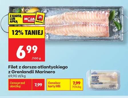 Filet z dorsza atlantyckiego z Grenlandii Marinero