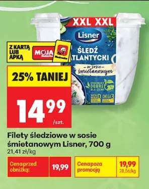 Filety śledziowe w sosie śmietanowym Lisner