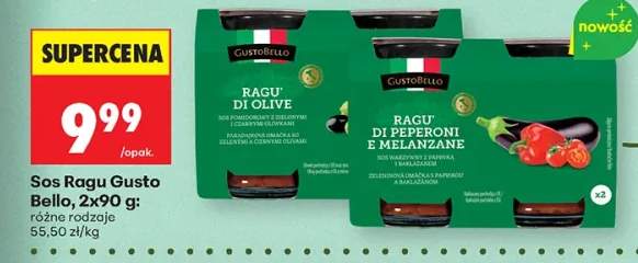 Sos Ragu di peperoni e melanzane Gusto Bello 2-pak +1 wariant