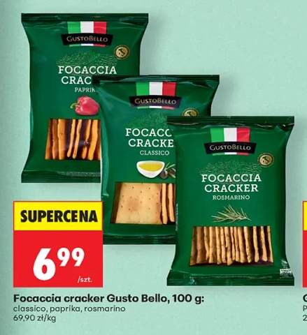 Focaccia cracker Gusto Bello classico +2 warianty