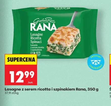 Lasagne z serem ricotta i szpinakiem Rana