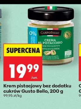 Krem pistacjowy bez dodatku cukrów Gusto Bello