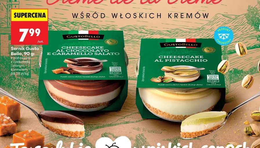 Sernik z czekoladą i słonym karmelem Gusto Bello +1 wariant