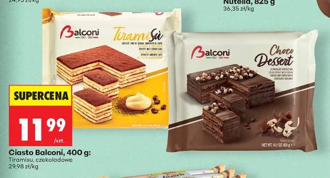 Ciasto Balconi tiramisu +1 wariant