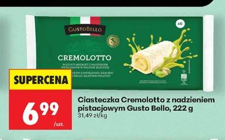 Ciasteczka Cremolotto z nadzieniem pistacjowym Gusto Bello
