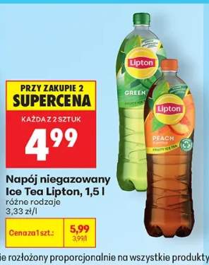 Napój niegazowany Ice Tea Peach Lipton +1 wariant