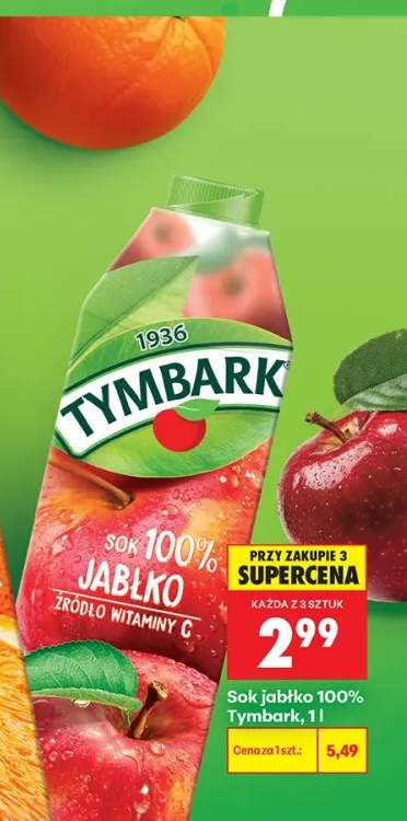 Sok jabłko Tymbark 100%