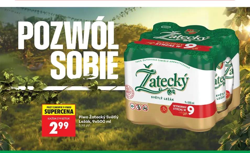Piwo Žatecký Světlý Ležák 9-pak