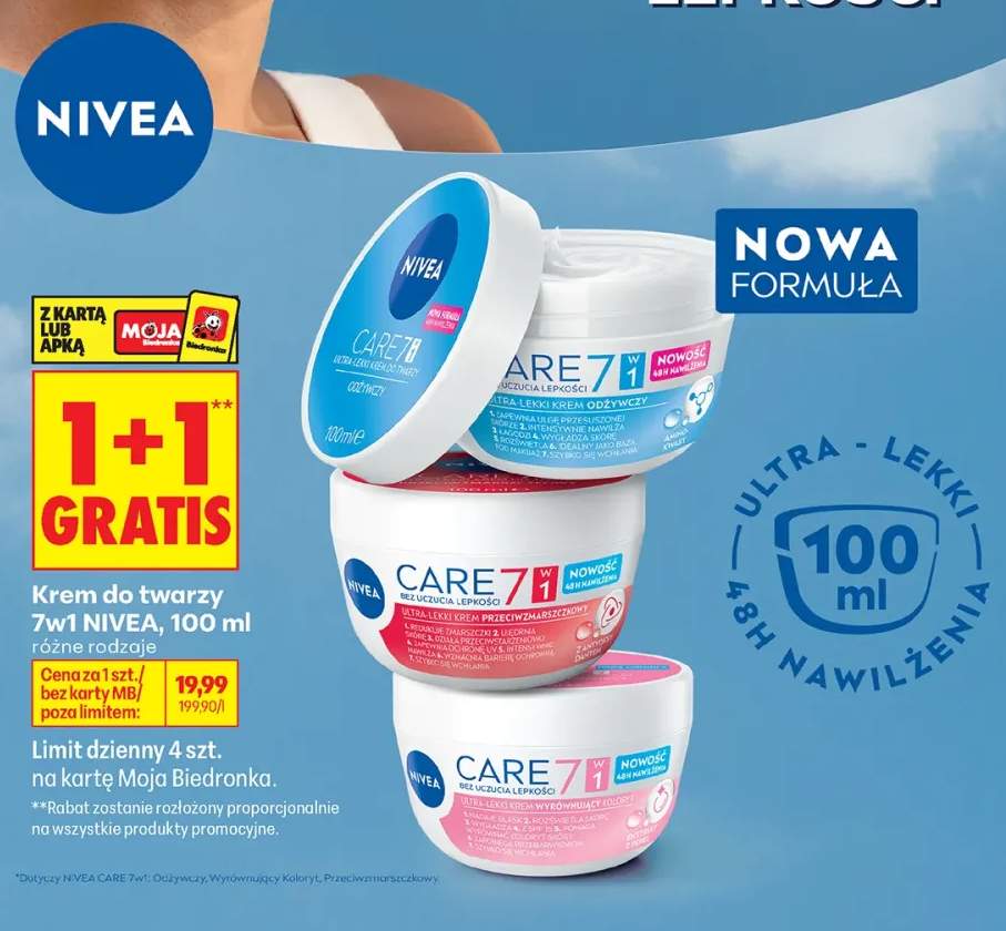 Krem do twarzy 7w1 Nivea odżywczy +2 warianty