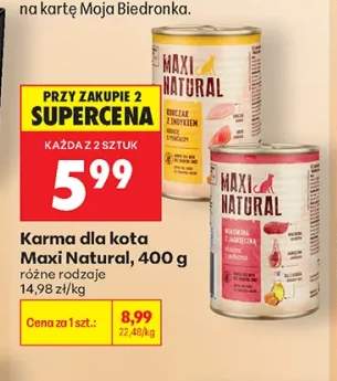 Karma dla kota kurczak z indykiem Maxi Natural +1 wariant