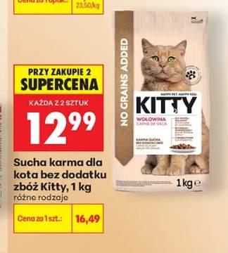 Sucha karma dla kota bez dodatku zbóż wołowina Kitty