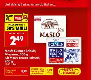 Masło ekstra z Polskiej Mleczarni +1 wariant