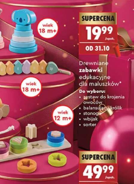 Drewniane zabawki edukacyjne dla maluszków balansujący królik Elefun +4 warianty
