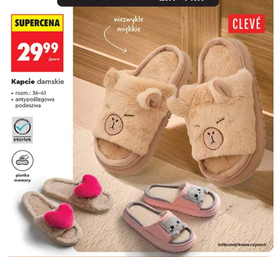 Kapcie damskie Clevé