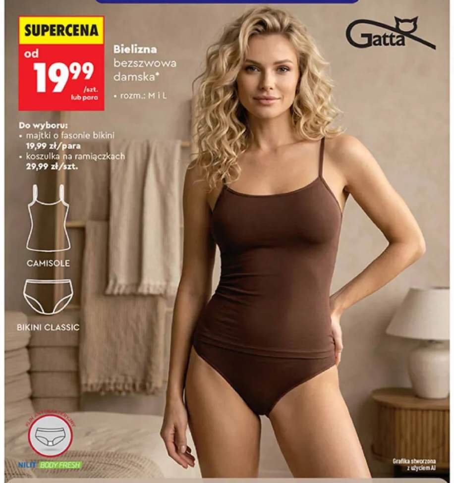 Majtki o fasonie bikini bezszwowe damskie Gatta +1 wariant
