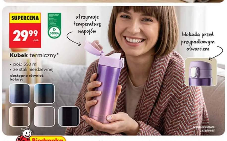 Kubek termiczny 350 ml ze stali nierdzewnej Smukee