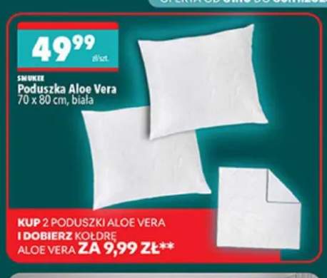 Poduszka Aloe Vera 70x80 cm biała Smukee