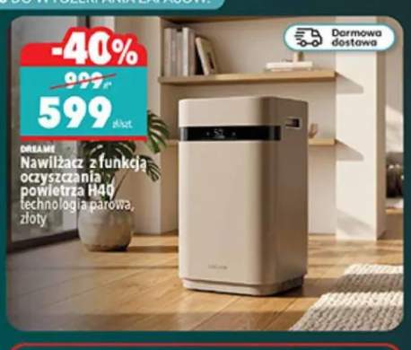 Nawilżacz z funkcją oczyszczania powietrza H40 technologia parowa złoty Dreame