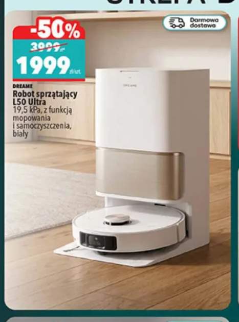 Robot sprzątający L50 Ultra z funkcją mopowania i samoczyszczenia biały Dreame