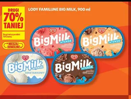 Lody familijne Big Milk Intense ciasteczkowy +3 warianty